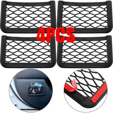 4Pcs Body Edge Elastic Net Storage Phone Holder Auto Car Interior Accessories