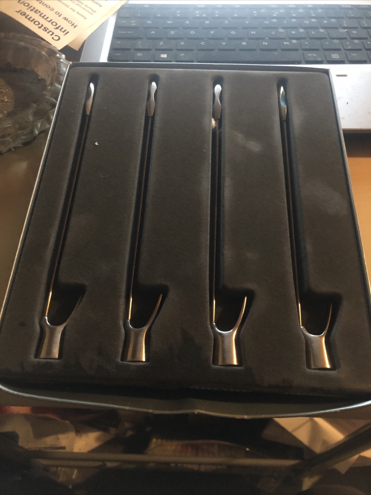 4x Jensen Christmas Tree Candle Holdersstainless Steel By Maria