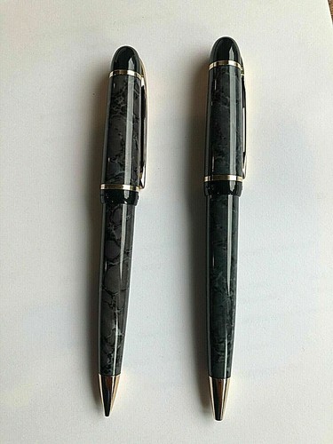 Waterman Phileas Ballpoint Pen & 0.5 Pencil Set Marble Grey & Gold New In Box - Picture 2 of 3