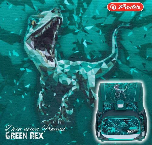 Zaini scuola ragazzi Herlitz Loop Plus Tornister set 8 pezzi 3101 Green Rex efk v - Foto 7 di 21