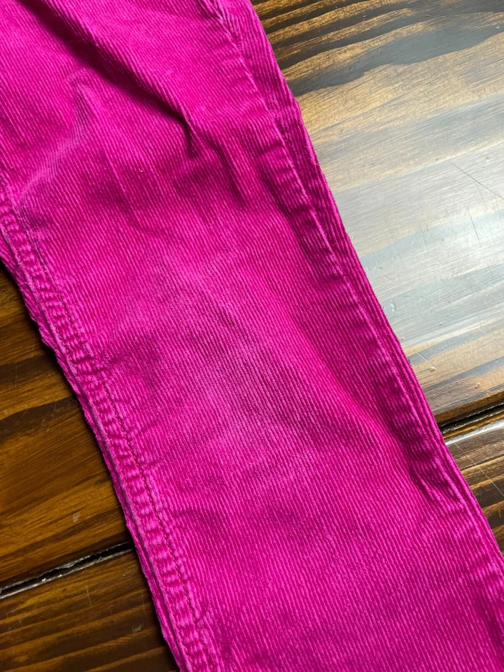 Pantalones Lands' End, para niña talla 5, rosa, pana, pierna recta, cintura ajustable Foto 4 de 4