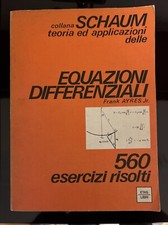 SCHAUM AYRES EQUAZIONI DIFFERENZIALI INGEGNERIA Copertina Ruvida