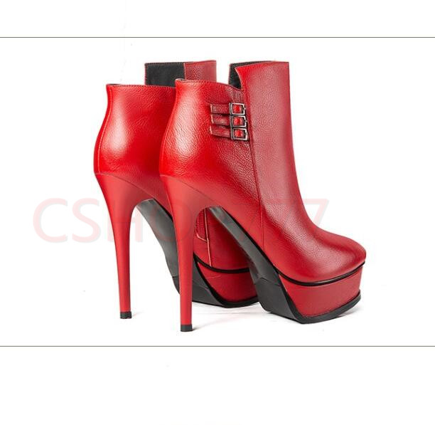 Plataforma de gracia de Mujer de Cuero Delgada Verdadero Tobillo botas Cortas Delgada Cuero Tacones Altos Zapatos Dama f8d7a2 Plataforma de gracia de Mujer de Cuero Delgada Verdadero Tobillo botas Cortas Delgada Cuero Tacones Altos Zapatos Dama f8d7a2