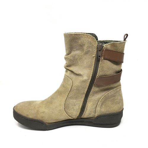 Women's OTBT Cataio Zip Up Wedge Ankle Boots Booties Shoes Size 8 Brown Suede - Picture 3 of 10