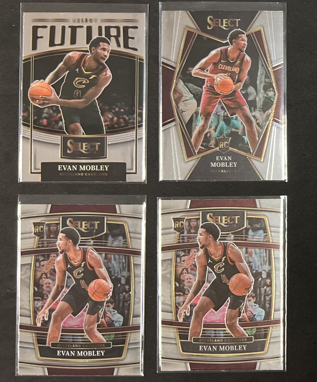 Evan Mobley - 2021-22 Select Concourse/Premier/Future Insert Lot x4 - Cavaliers