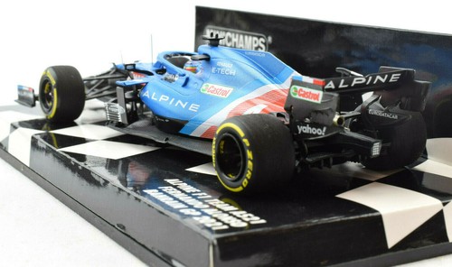 Minichamps Alpine - F. Alonso - 2021 Bahrain GP 1:43 Diecast F1 Car 417210114 - Picture 3 of 4