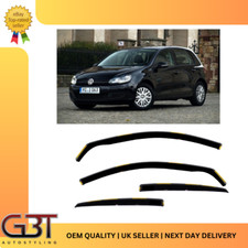 FOR VW GOLF MK6 08-12 5-DOORS HATCHBACK 4PC WIND DEFLECTORS HEKO STYLE TINTED UK