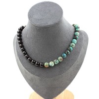 Mineralien Und Edelsteine. Collier Perlen Chrysokoll Aus Namibia QualitäT 7