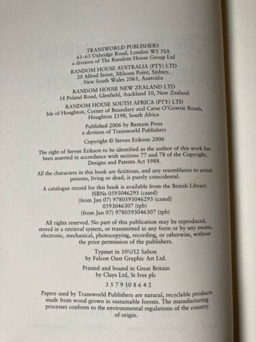 The Bonehunters von Steven Erikson (gebundene Erstausgabe 2006) - Bild 5 von 10