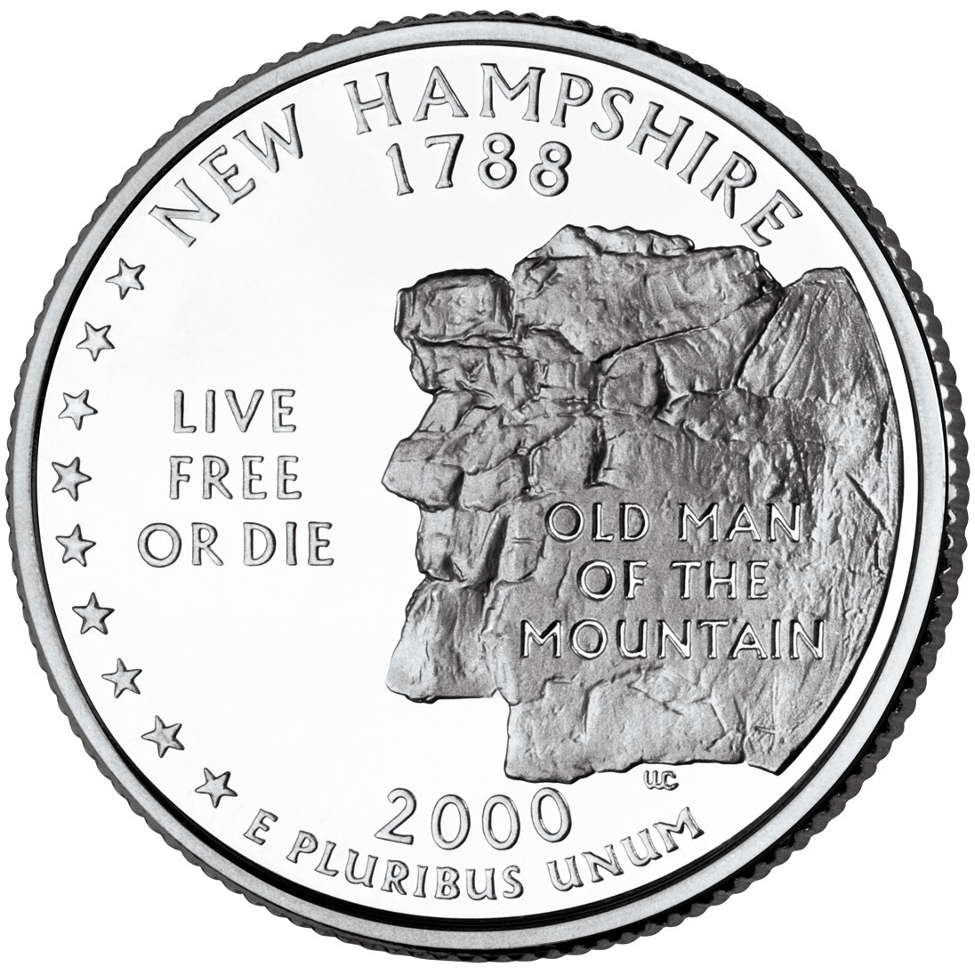 平野正樹「down the road of life」2000 2000 P New Hampshire State Quarter Cent Coin From US Mint 25