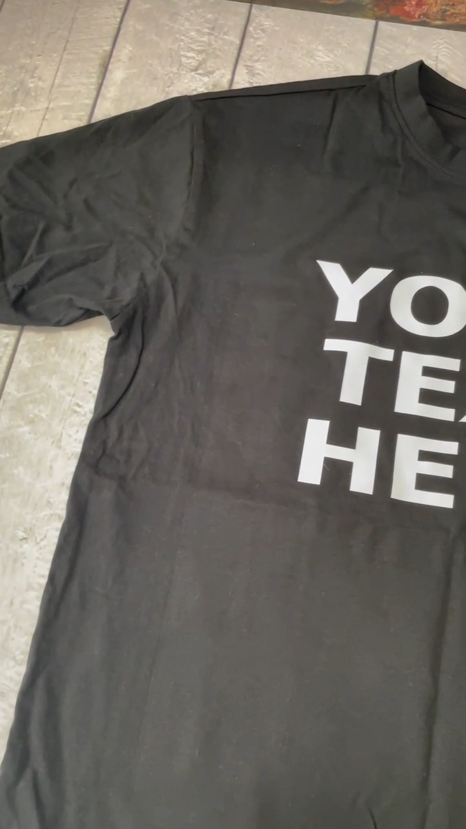 Custom Personalized T-Shirt - Add Your Text, Cotton Tee, Gray, XX-Large, Printed In USA