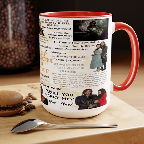 Once Upon a Time Quotes Gift Love Rumple and Belle Two Tone Coffee Mugs 15oz - 第 7/26 張圖片