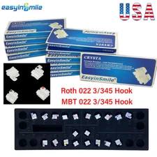 10Pack Orthodontic Ceramic Bracket 022 345 mesh Base Dental MINI Brace ROTH/MBT
