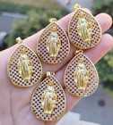 5pcs Metal Crystal Holy Mother Pendants Magic Reiki Healing Amulet Fashion