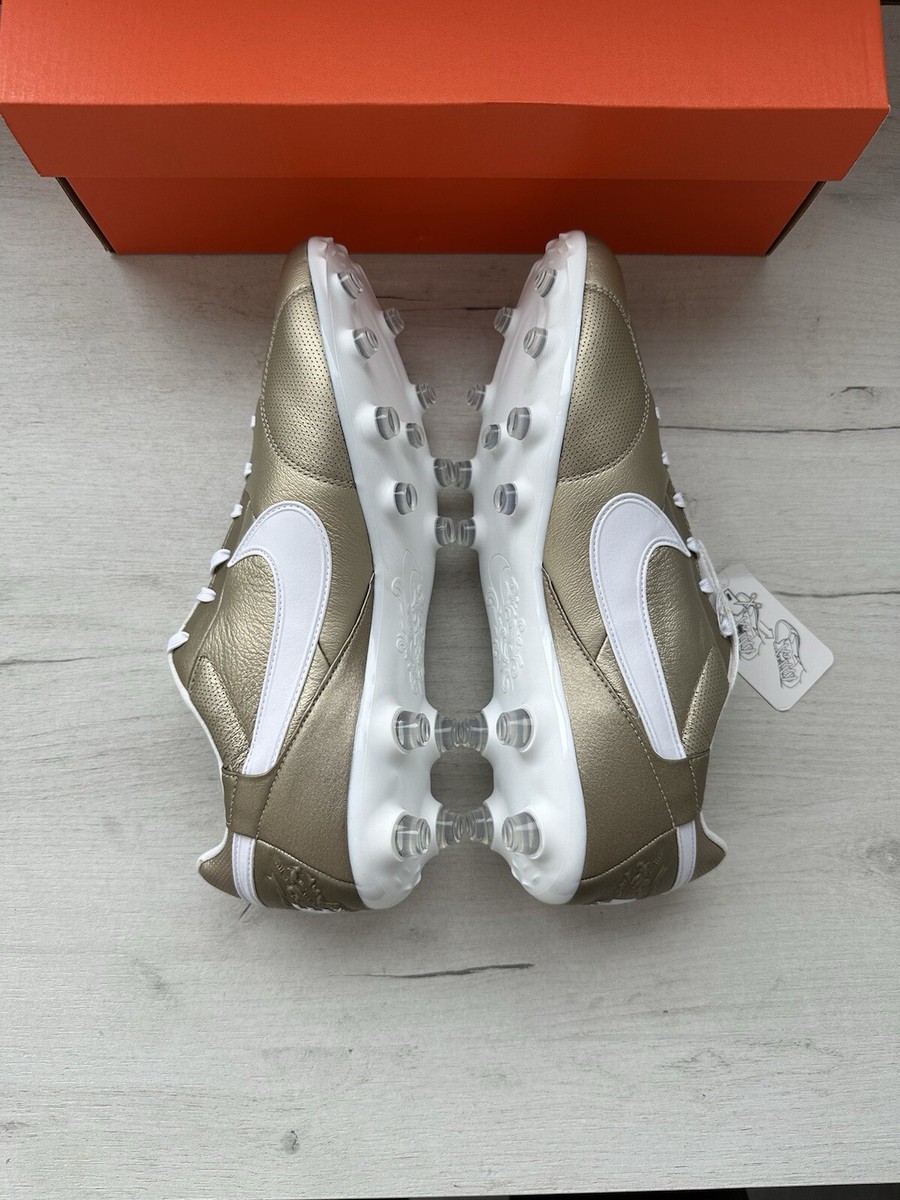 Nike Tiempo Premier FG Gold Leather Football Soccer Cleats US11