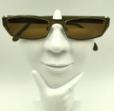 Vintage Puma PU15205 Green Metal Oval Sunglasses FRAMES ONLY