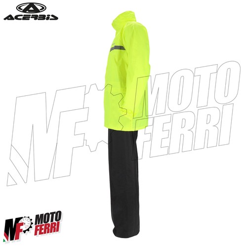 MF4049 Antipioggia Tuta Impermeabile Acerbis Giacca + Pantalone Moto Scooter - Foto 4 di 16