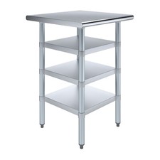 24 in. x 24 in. Stainless Steel Table With Three Undershelves