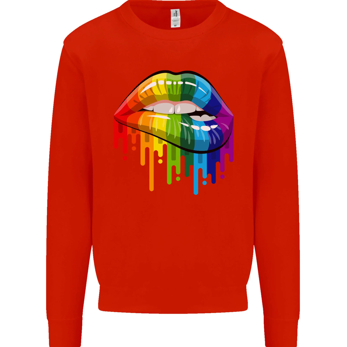 LGBT Bitten Rainbow Lip Gay Pride Day Mens Sweatshirt Jumper | eBay