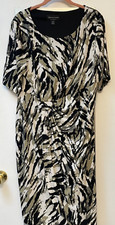DRESSBARN SZ 14 Woman CONNECTED Faux Wrap PRINT DRESS - DRESS BARN