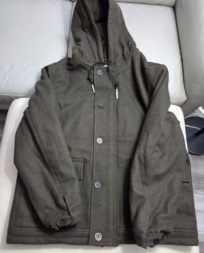 Sandro Men's Hooded Wool Cashmere Blended Deck Jacket - Size XL - MRSP$1200 - Picture 8 of 14