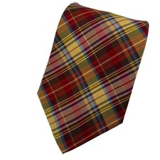 Brooks Brothers Makers All Silk Plaid Necktie Men USA Classic Tartan Pattern