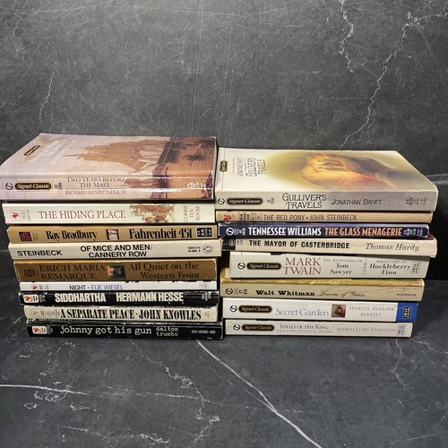 17 Paperbacks Classic Literature Bradbury Steinbeck Twain Whitman Hardy And More - Picture 4 of 7