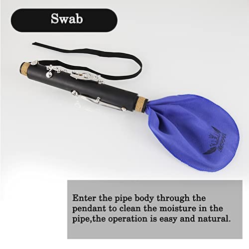 Cleaning Swab Cloth for Inside Tube Suitable for Clarinet Piccolo Flute Sax 