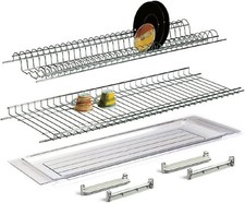 Scolapiatti Pensile Acciaio Cromato con Vaschetta griglia Mobili 60–80–90 cm