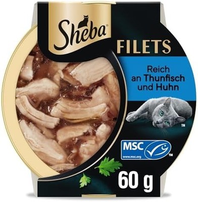 SHEBA Filets Adult Katzenfutter in Sauce mit Huhn und    flavor: Thunfisch Huhn