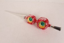 Christbaumspitze Reflexkugel rot Weihnachtsbaumschmuck  Glas X-Mas Lauscha N83