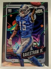 2024 COSMIC ENNIS RAKESTRAW JR ROOKIE FOOTBALL CARD LIONS NFL 132 topps chrome