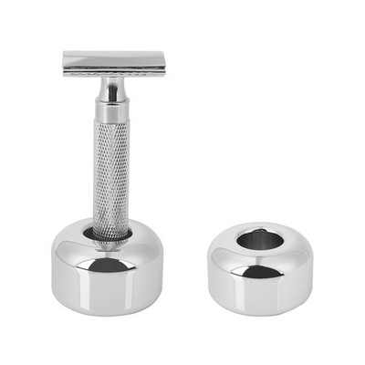 2 Pack Aluminum Alloy Razor Base, Safety Razor Alloy Stand for Bathroom Acces...