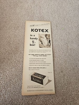 TBOOKL7 ZEITSCHRIFTENWERBUNG 11X4'' KOTEX - BINDEN 