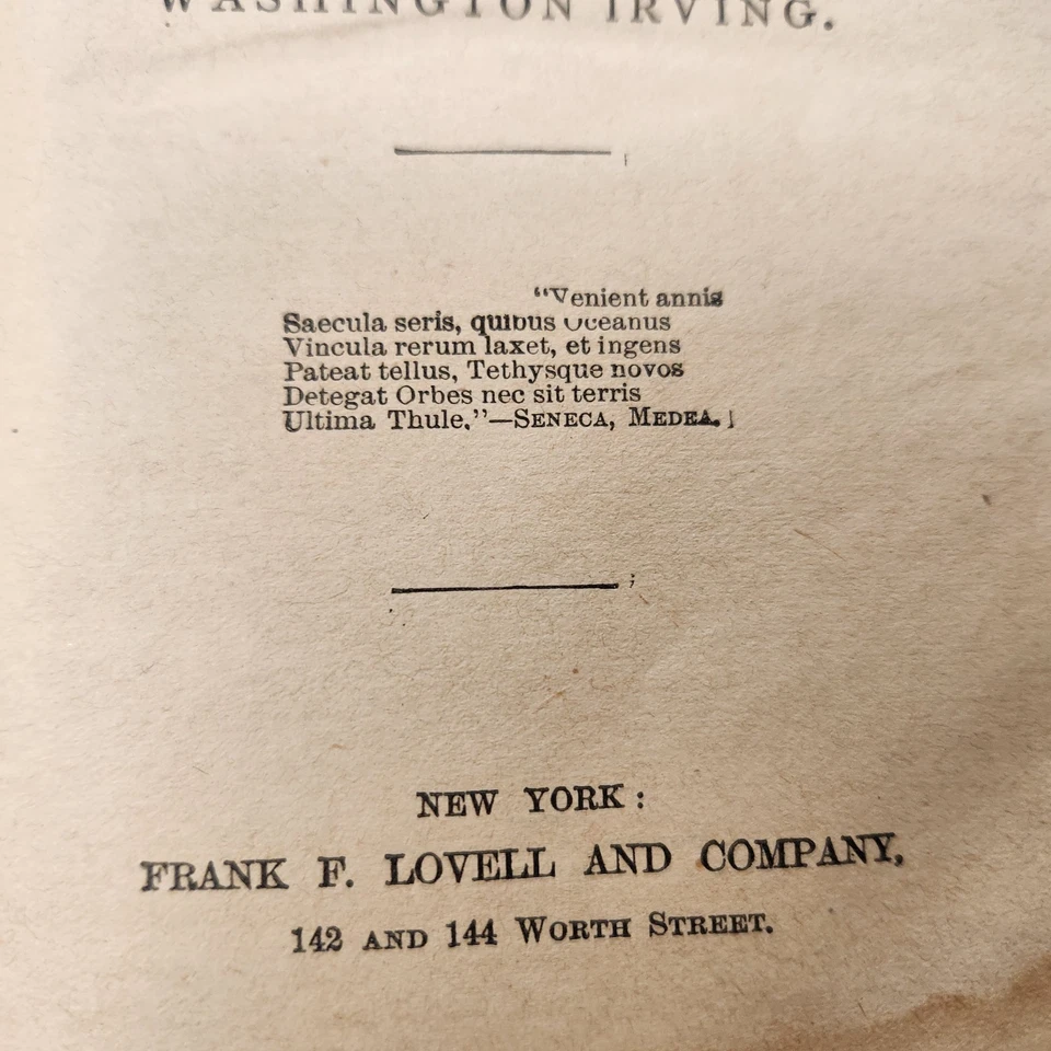 Antique Set Of 5 Book Set - Washington Irving - Frank Lowell Co. Publisher NY - Image 2 of 4