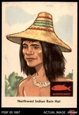 1959 Fleer Indian #44 Northwest Indian Rain Cap 7 - NM