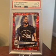 2025 Topps Chrome WWE Roman Reigns Red /5 PSA 10 POP 1 🔥 Future HOFer
