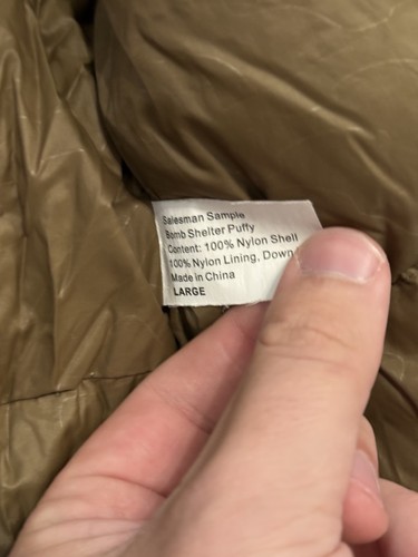 First Lite Bomb Shelter Puffy Cipher Hunting Jacket Men’s Large Sample - Picture 7 of 11