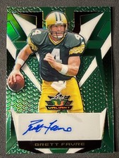 Brett Favre Auto 2024 Leaf Valiant Autograph #VA-BF1 Green Prismatic 2/2 Color