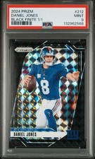 2024 Prizm BLACK Finite Daniel Jones 1/1 PSA 9 MINT Colts MVP #212 True 1 OF 1