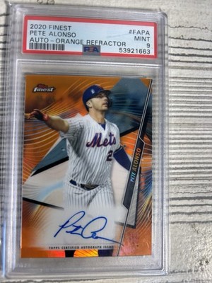 2020 Topps Finest - Finest Autographs Pete Alonso #FA-PA Orange Refractor /25...