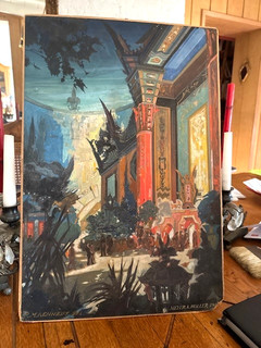 Rare Architectural Painting Of Grauman Chinese Theater