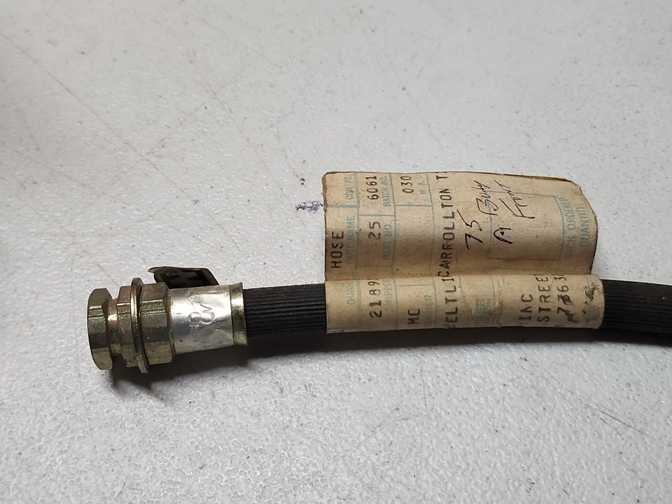 1975 Plymouth Valiant Duster Dodge Dart 3766611 Mopar NOS Front Drum Brake Hose - Image 2 of 4