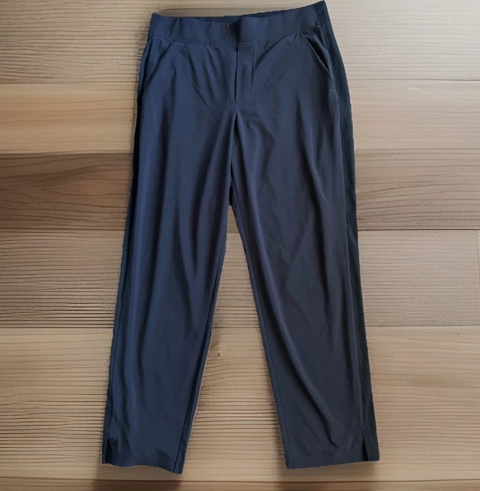 ATHLETA 裤子女式 8 码海军蓝布鲁克林踝轻便运动休闲裤 — 第 3/4 张图片