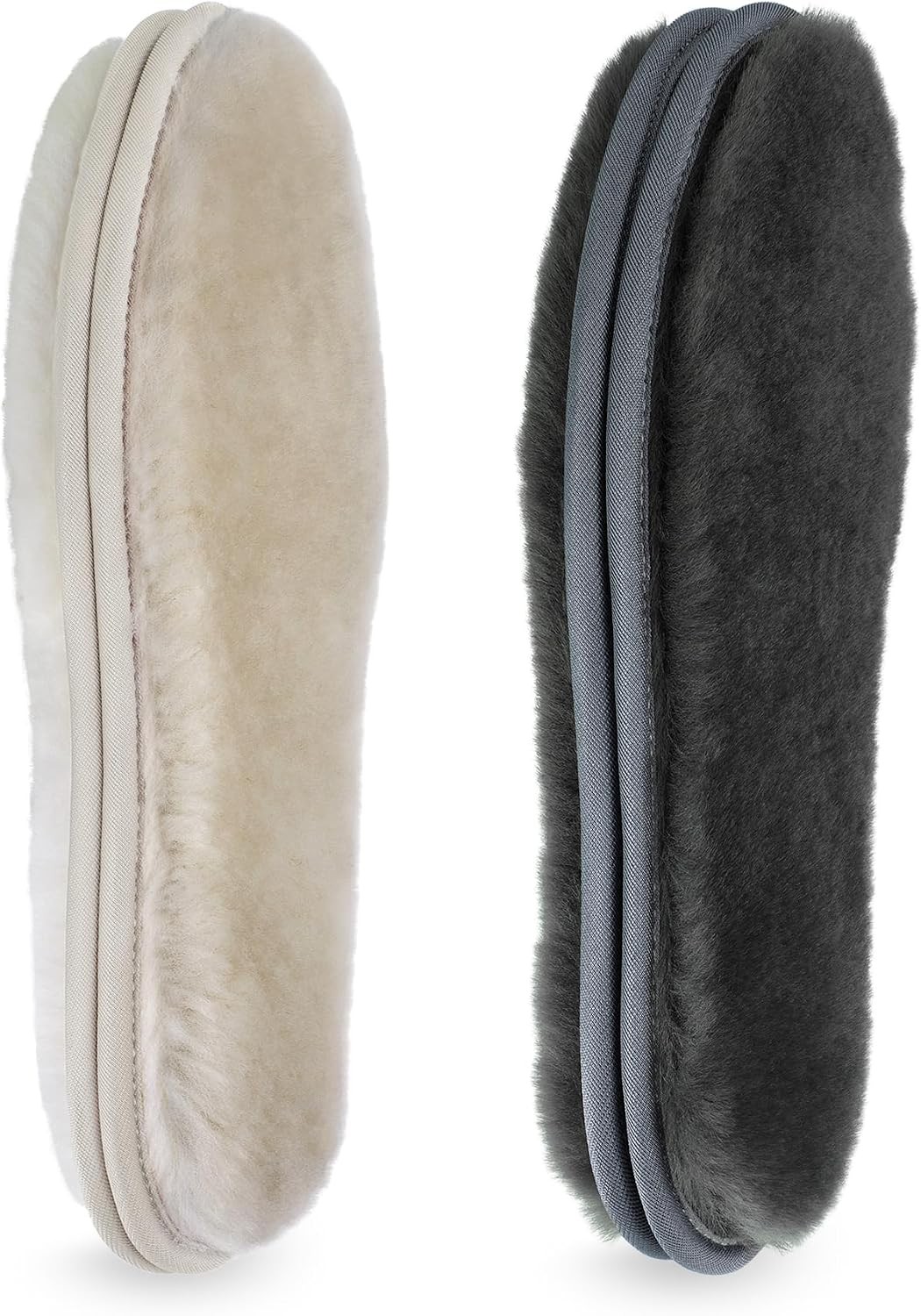 2 Pairs Genuine Sheepskin Insoles for Men & Women, Thick Lambswool Warm Shoe