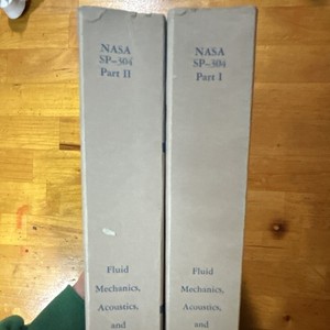 NASA SP-304 Fluid Mechanics Acoustics Part I & II Astronauts Space Travel Book