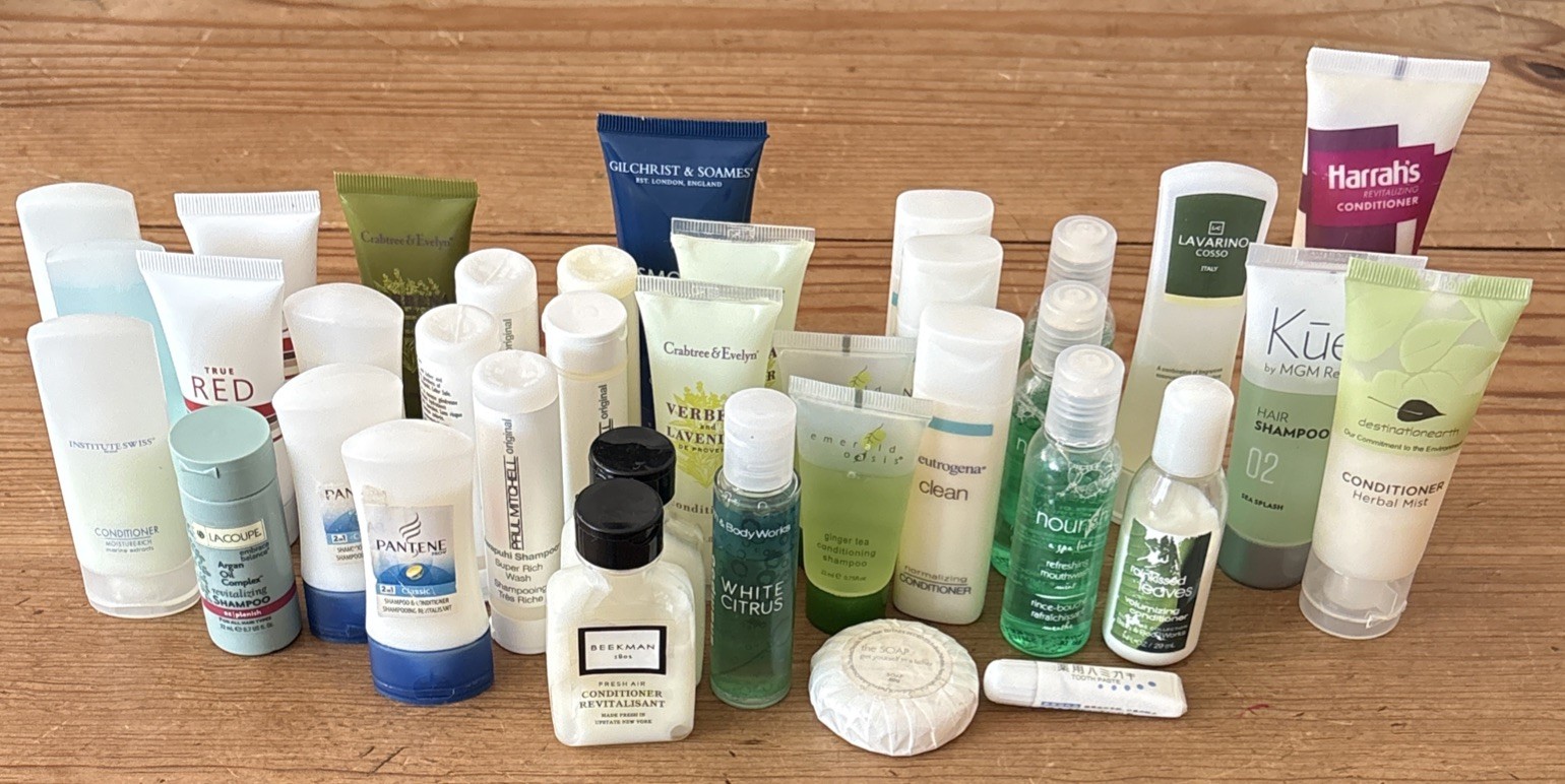 Travel Size Toiletries Lot Shampoo Conditioner Mouthwash