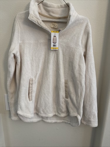 Thread & Supply Damen S Fleece Pullover Jacke Reis Farbe Größe M Elfenbein