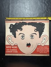 Wow Vintage 1931 Troquelado Libro Cartón MÁSCARAS DE PELÍCULA COMEDIA MÁSCARAS DE PAPEL CB1