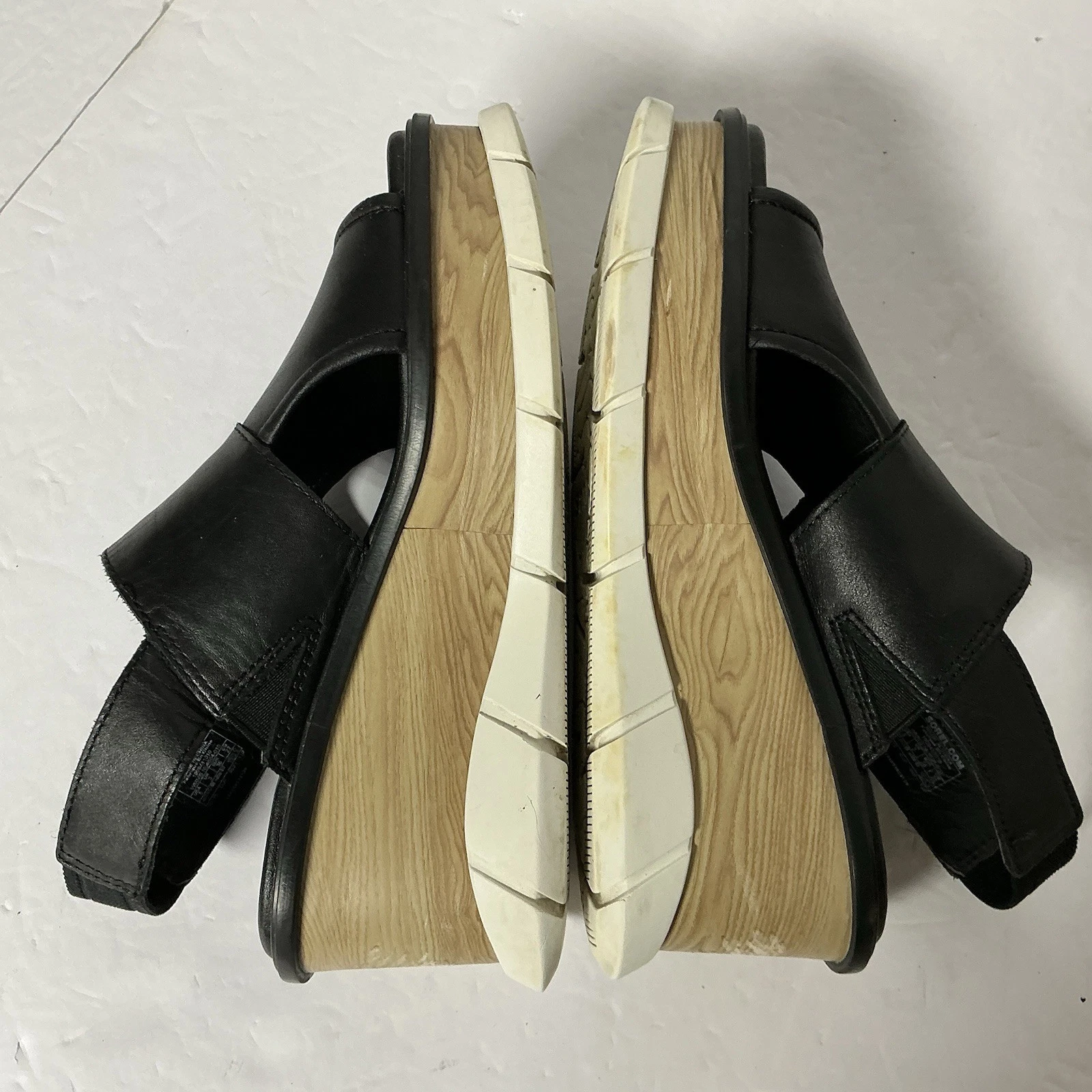 sorel joanie iii slingback platform leather wedge shoes